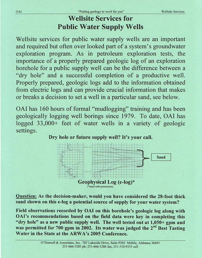 Wellsite Services Flyer Wellsite Services Flyer